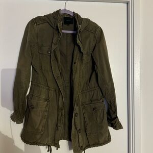 Aritzia Green cargo long line jacket